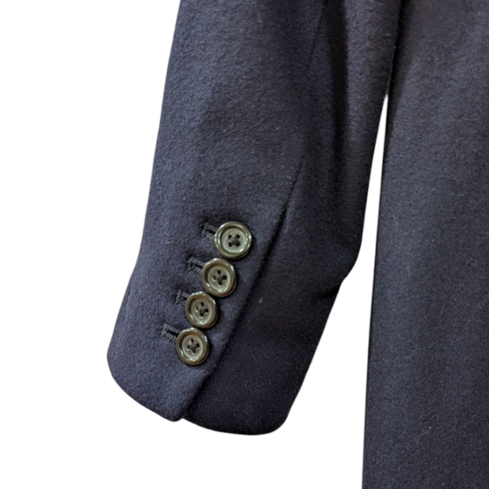 J. Crew Women's 00 Wool Melton Topcoat Coat in Navy Style B3906 - Picture 5 of 8